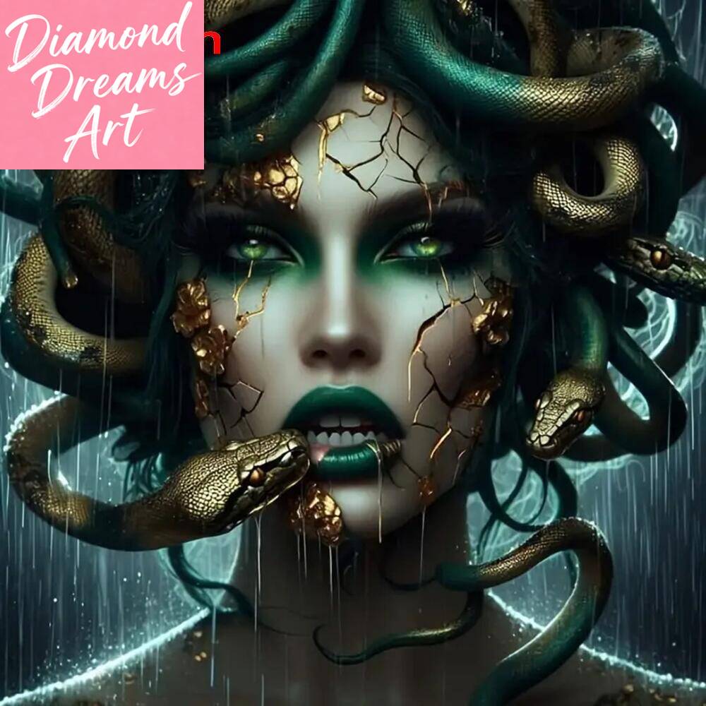Embroidery Kit Set - Rahmenloses, Diamant-Mosaik Vollquadratisches Rundes Frauenporträt Diamantmalerei