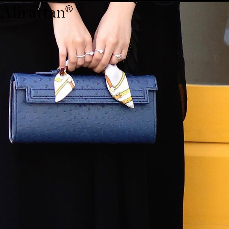 Embroidery Wallet - Damen Neue Clutch-Tasche mit Straußenmuster Modische