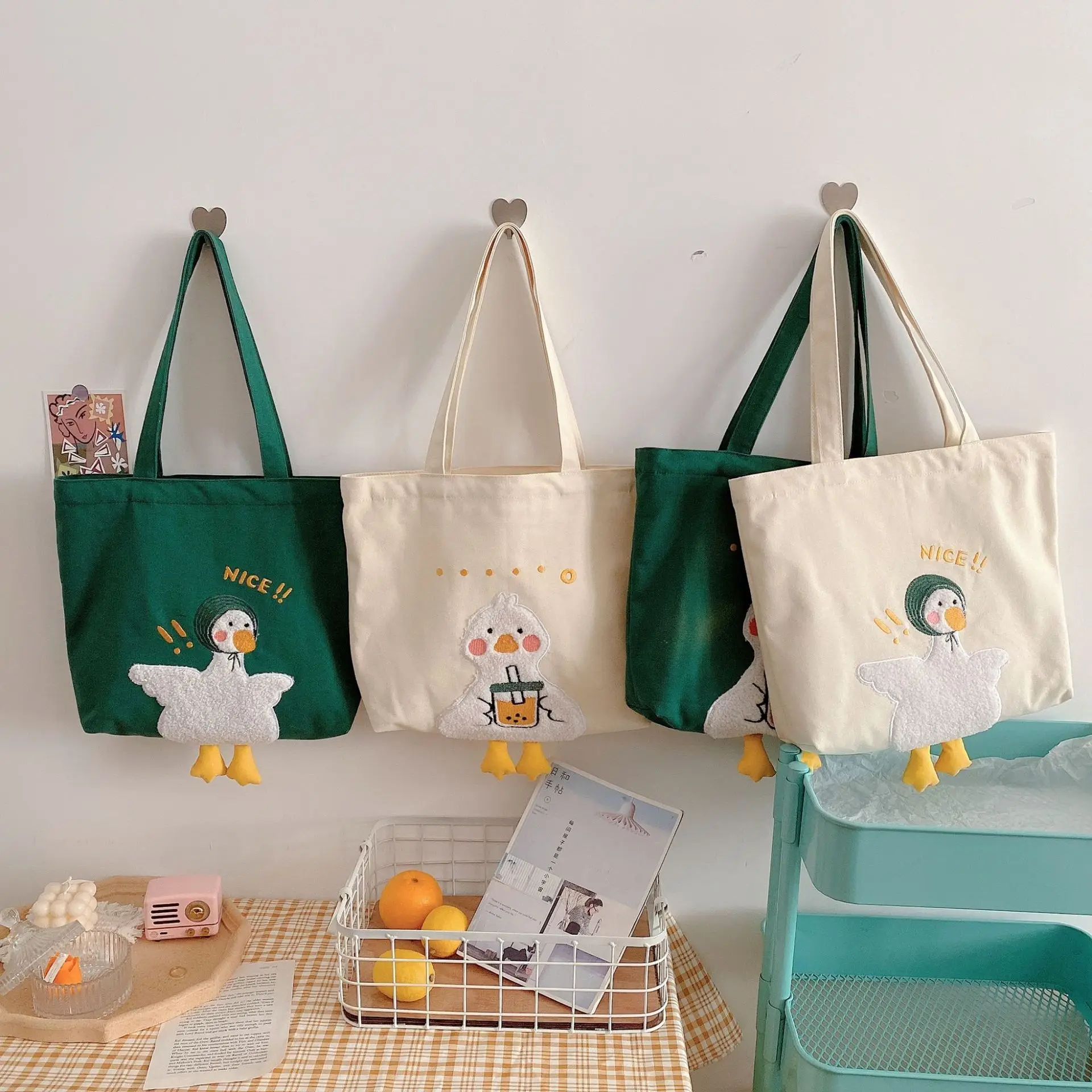 Embroidery Design Love - Nette Design frauen Leinwand Schulter Tasche