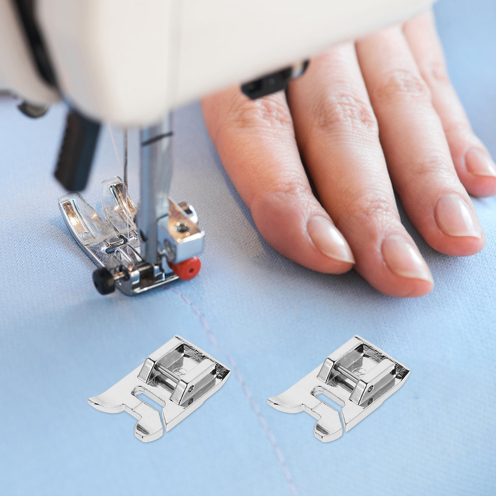 Embroidery Stitches - 5-teiliges Nähmaschinen-Nähfuß-Set Universelle Ersatzfüße für Heimnäharbeiten,