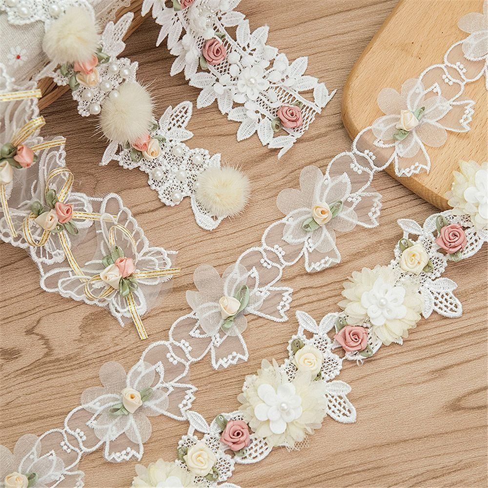 Embroidery Design 3D - 3D Blumen-Stickerei Spitzenbesatz Dekorative Spitzenverzierung Nähzubehör
