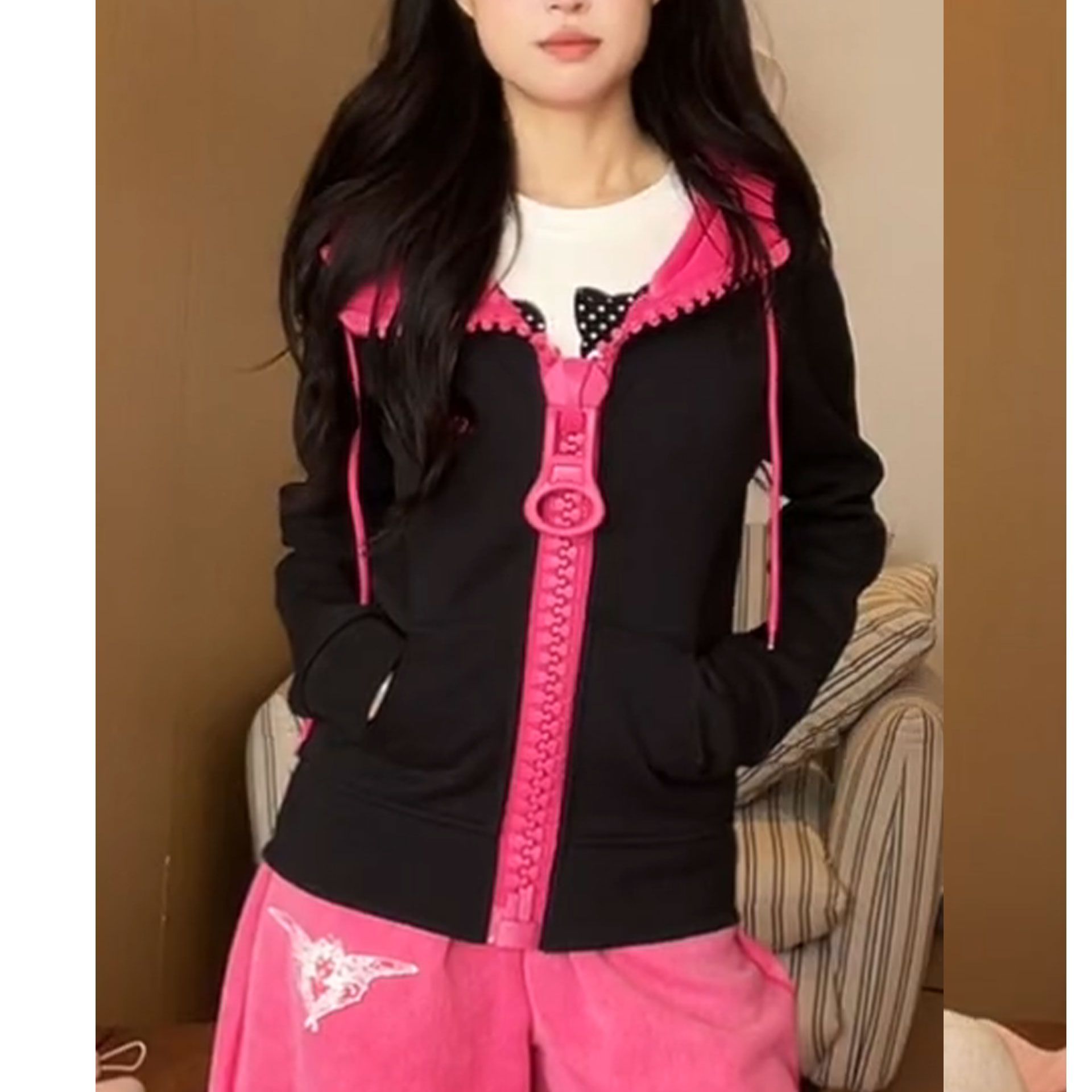 Embroidery Design 3D - Y2K Lässige Kurze Jacke für Damen