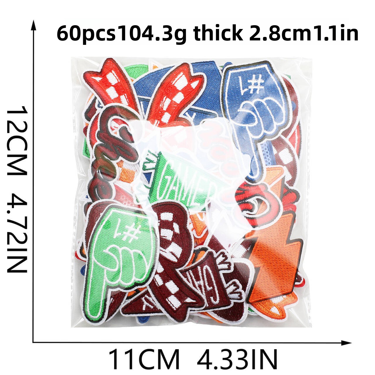 1 Stück Rot Blau Grün Blitz-Bo – Embroidery Design Love Bewertung und Preis