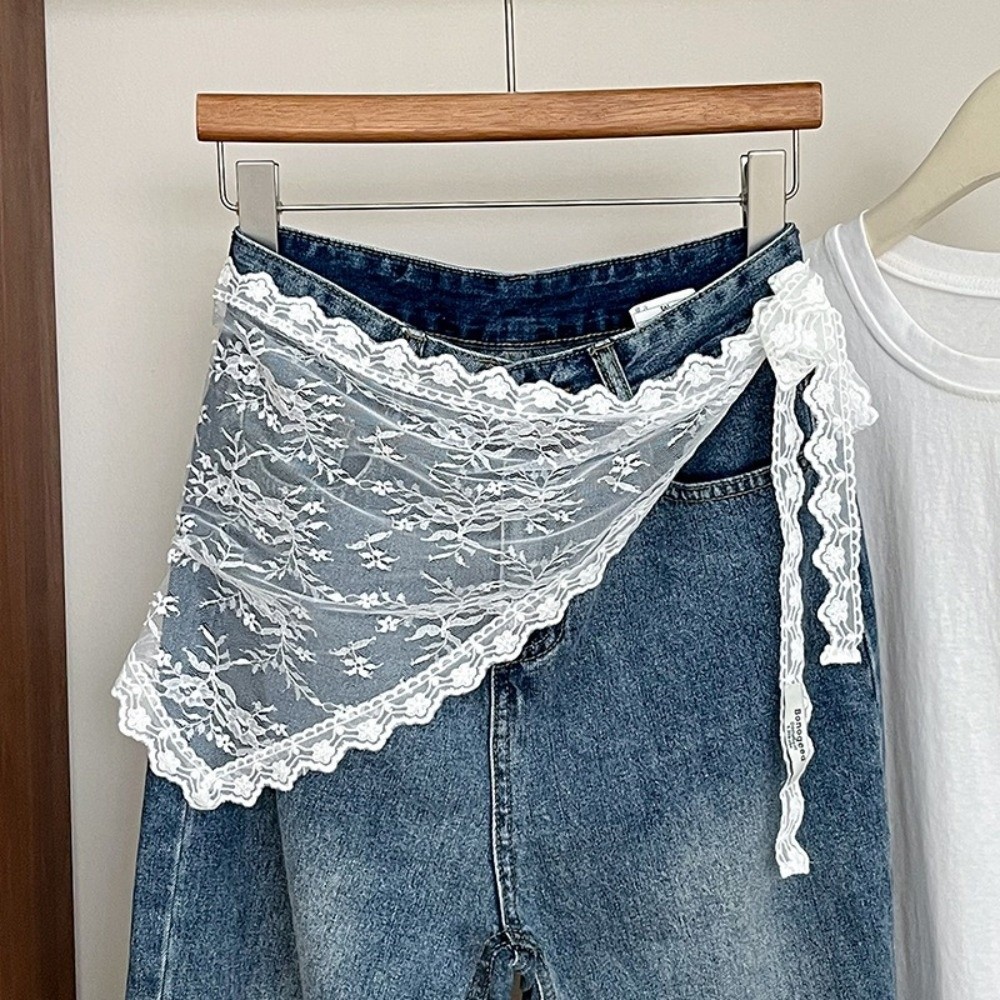 Weiche Y2K Dreieckstuch-Schürz – Embroidery Skirt Bewertung und Preis