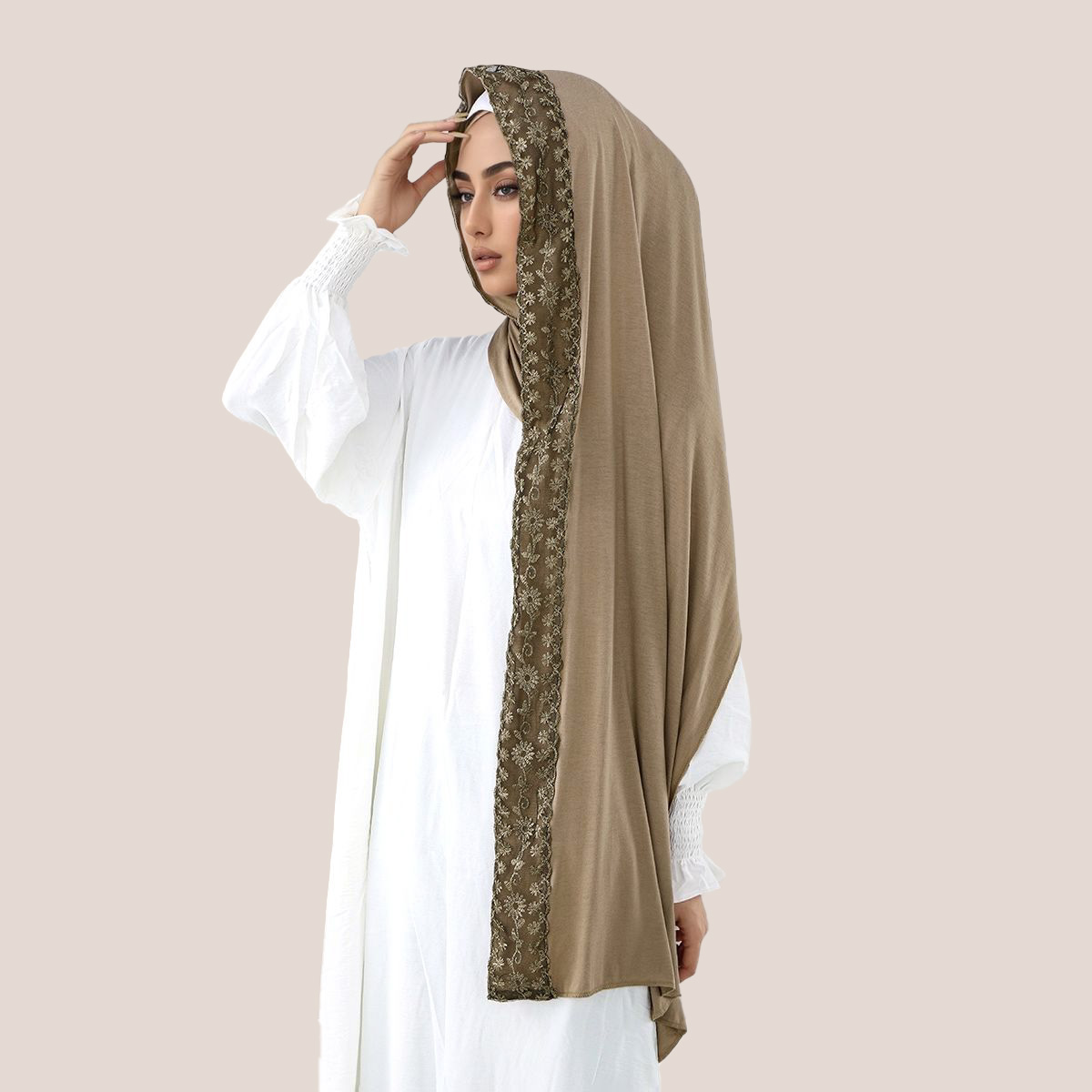 Spitze Stickerei Baumwolle Jer – Embroidery Hijab Bewertung und Preis