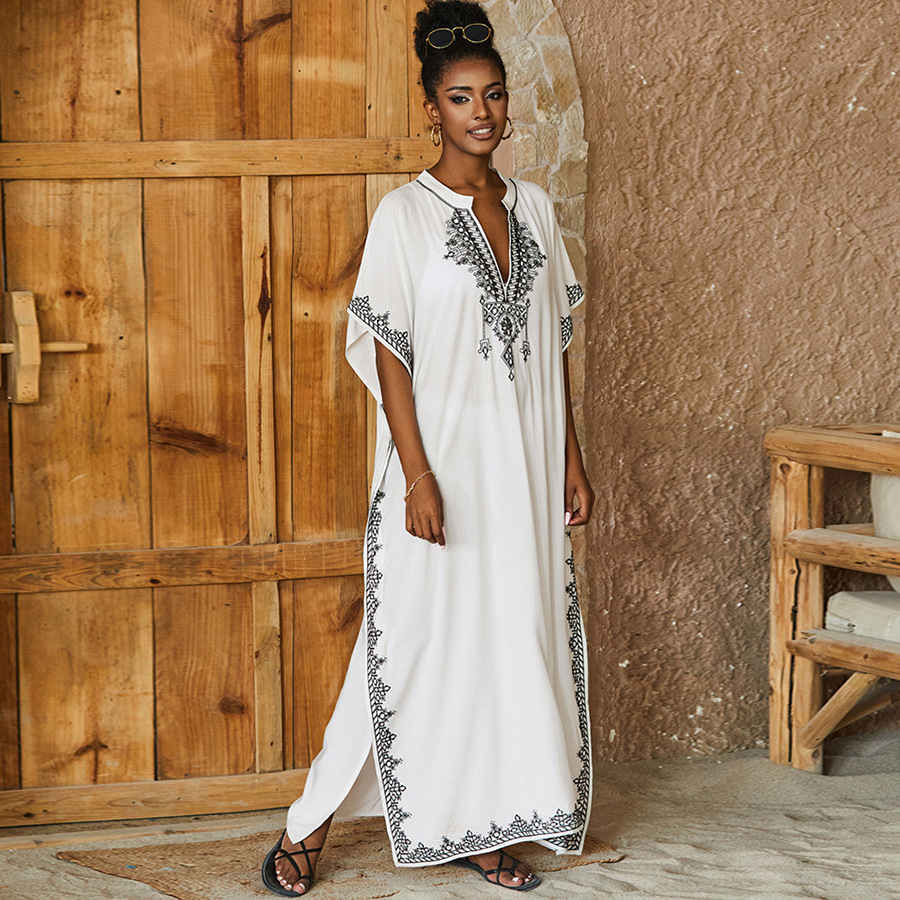 Kaftan-Kleider, Badeanzug für  – Embroidery Kaftan Bewertung und Preis