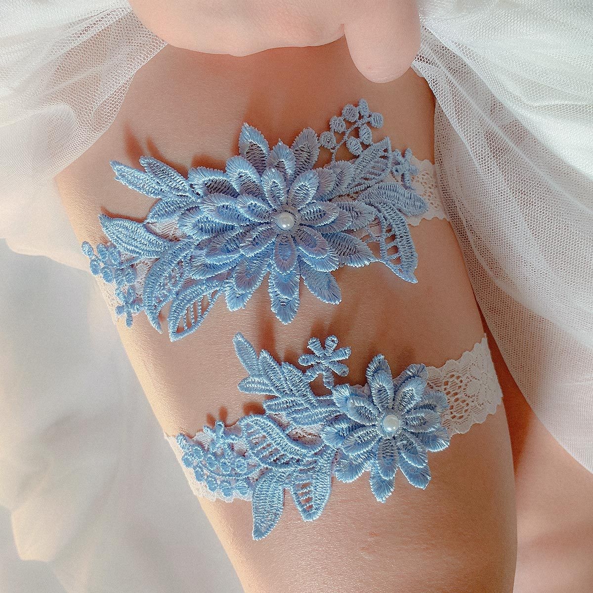 2 stücke Braut Hochzeit Strump – Embroidery Ring Bewertung und Preis