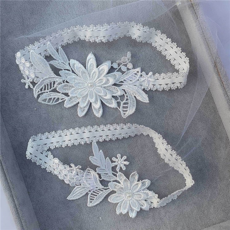 2 stücke Braut Hochzeit Strump – Embroidery Ring Bewertung und Preis