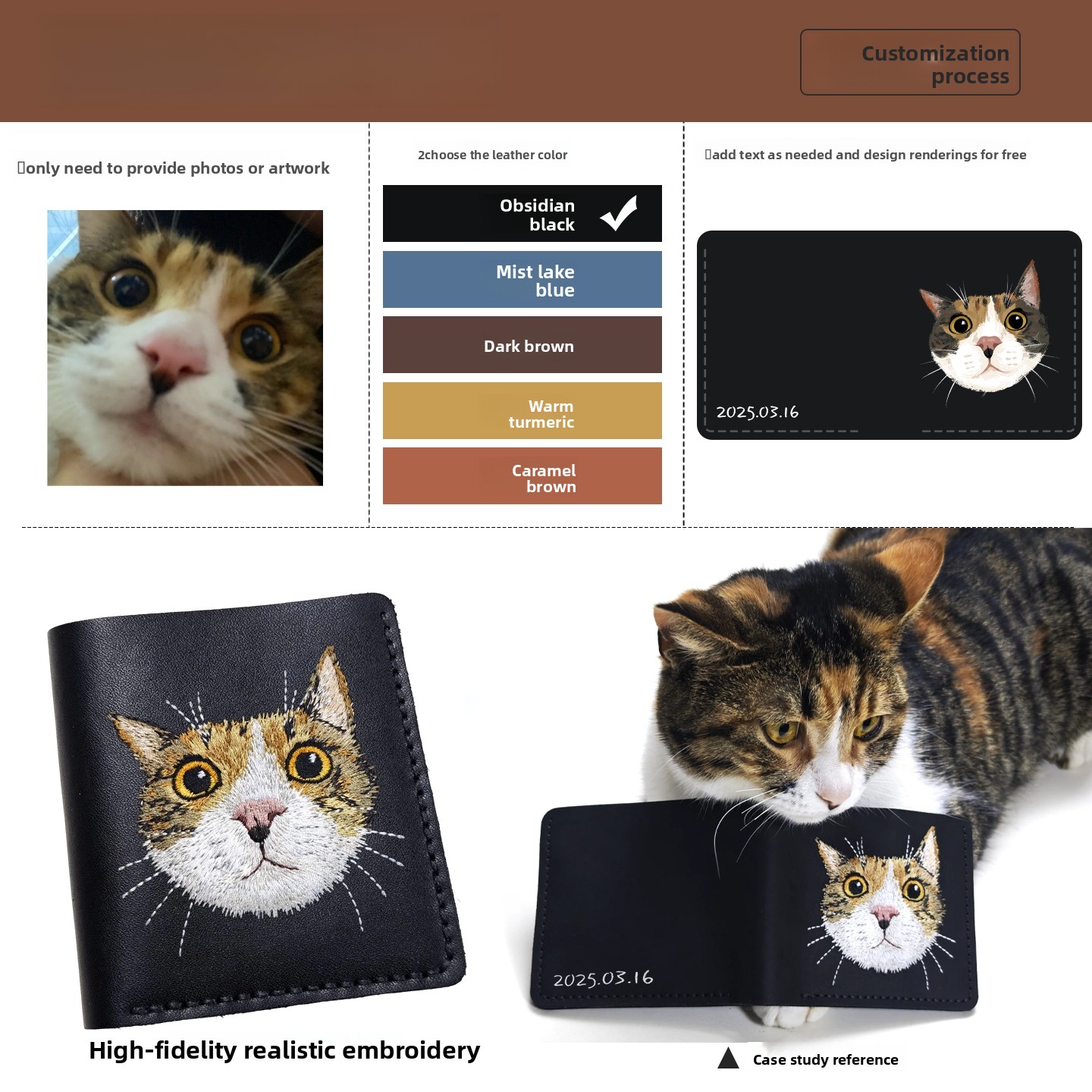 Maßgefertigte Echtleder-Geldbö – Embroidery Wallet Bewertung und Preis