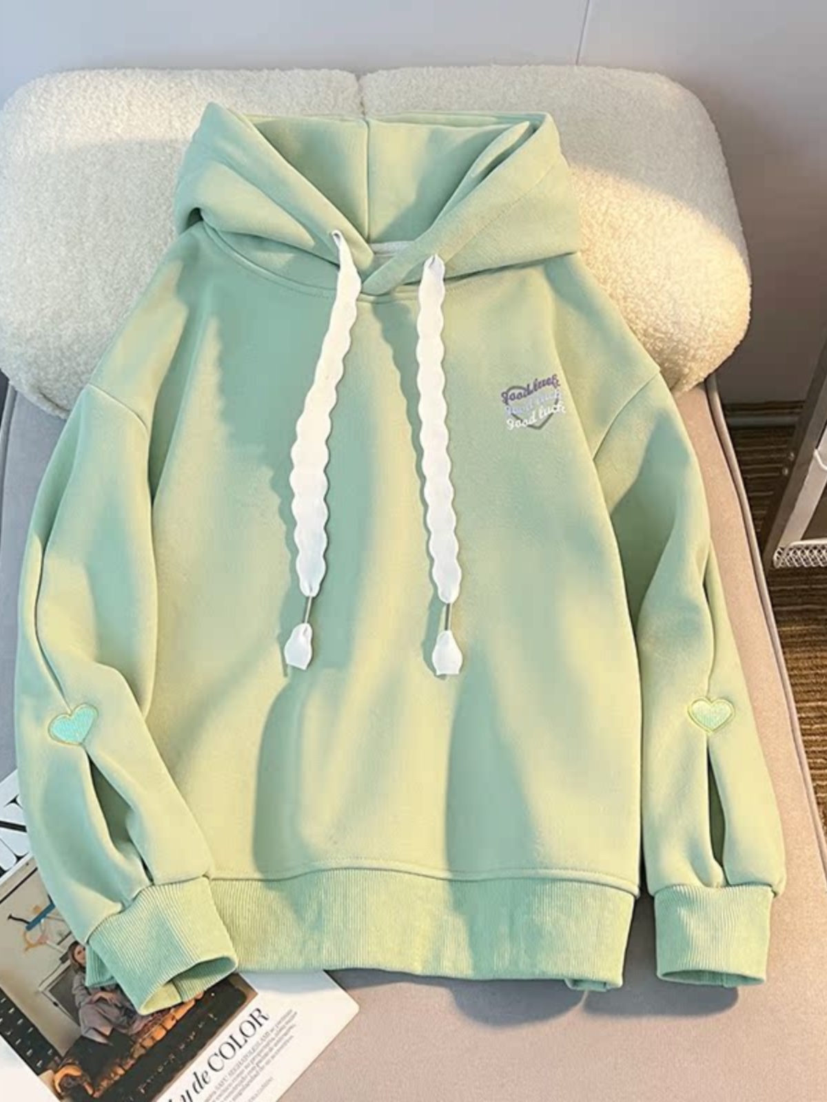 Verdickter Kapuzenpullover für – Embroidery Design Love Bewertung und Preis
