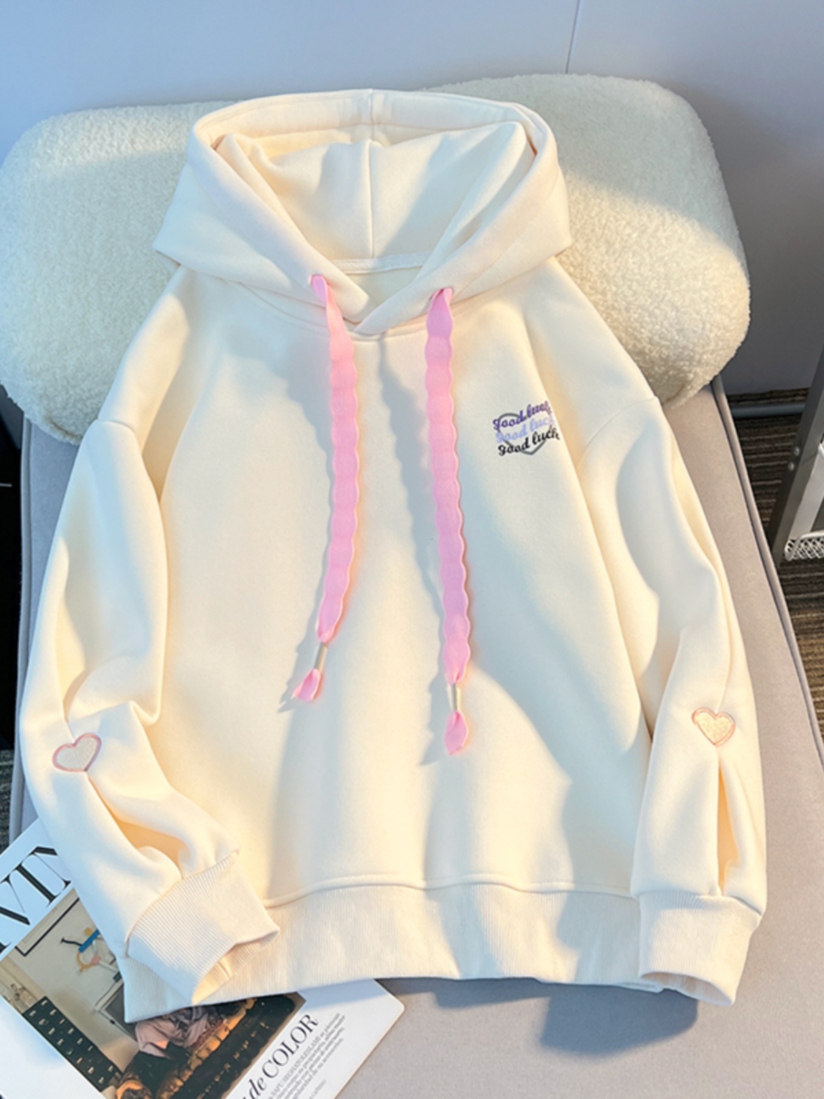 Verdickter Kapuzenpullover für – Embroidery Design Love Bewertung und Preis