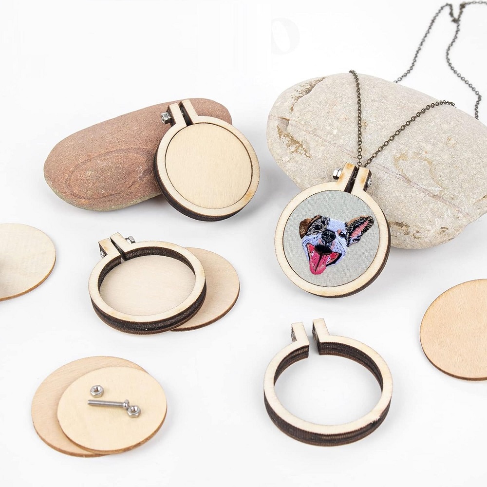 10PCS Mini Stickerei Hoop Holz – Embroidery Ring Bewertung und Preis
