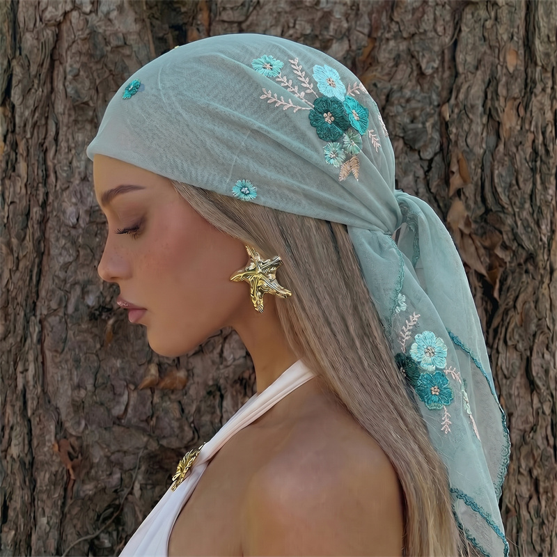 Luxuriöser Transparenter Mesh- – Embroidery Hijab Bewertung und Preis
