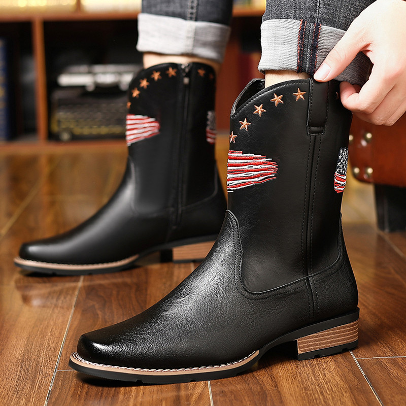 Neue Marken-Herrenstiefel mit  – Embroidery Stitches Bewertung und Preis