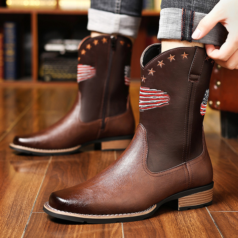 Neue Marken-Herrenstiefel mit  – Embroidery Stitches Bewertung und Preis