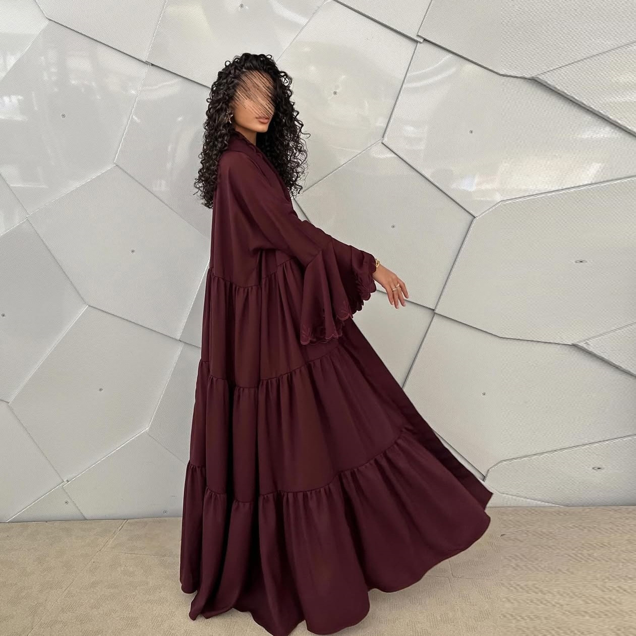 Muslimisches Hijab-Kleid für D – Embroidery Kaftan Bewertung und Preis