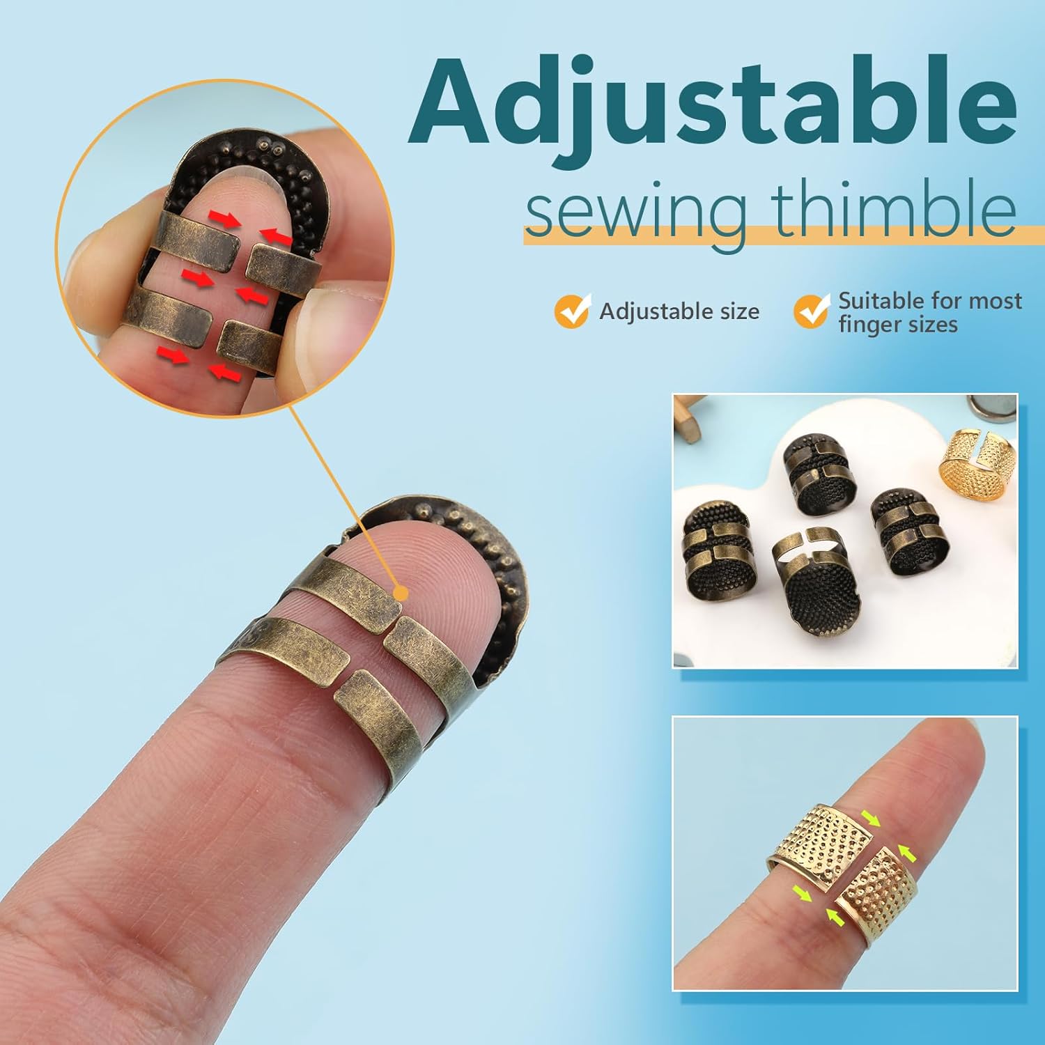 8-teiliges Fingerhut-Set für H – Embroidery Ring Bewertung und Preis