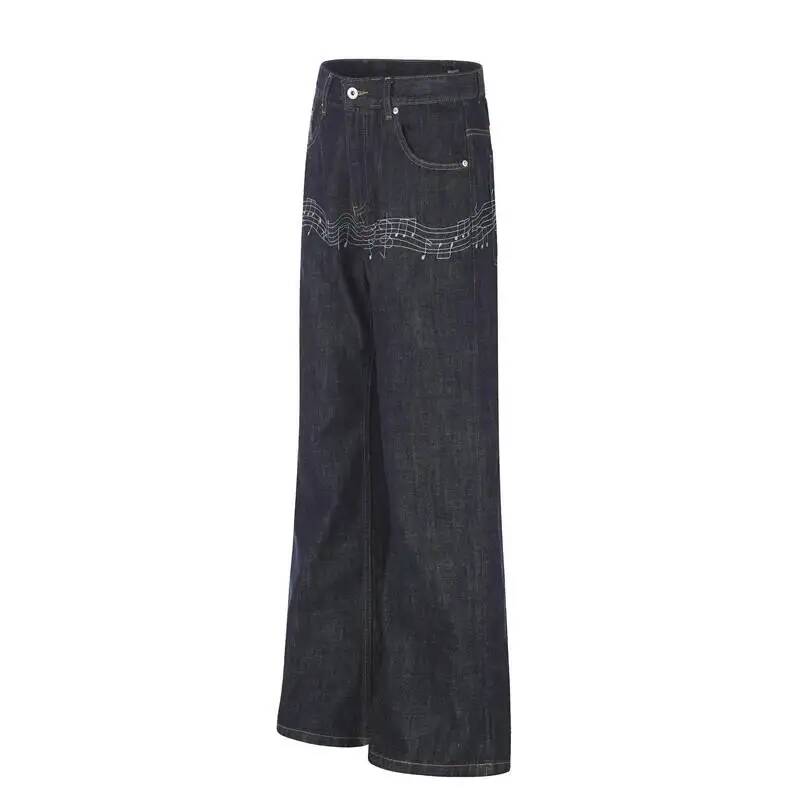 Blaue Herren-Jeans aus rohem D – Embroidery Design Love Bewertung und Preis