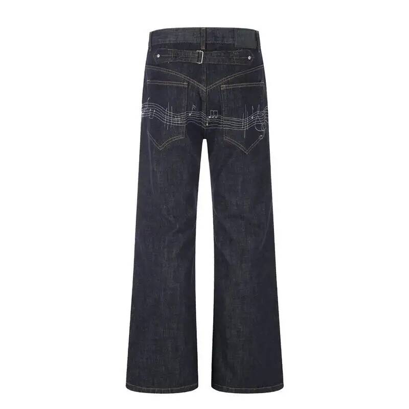 Blaue Herren-Jeans aus rohem D – Embroidery Design Love Bewertung und Preis