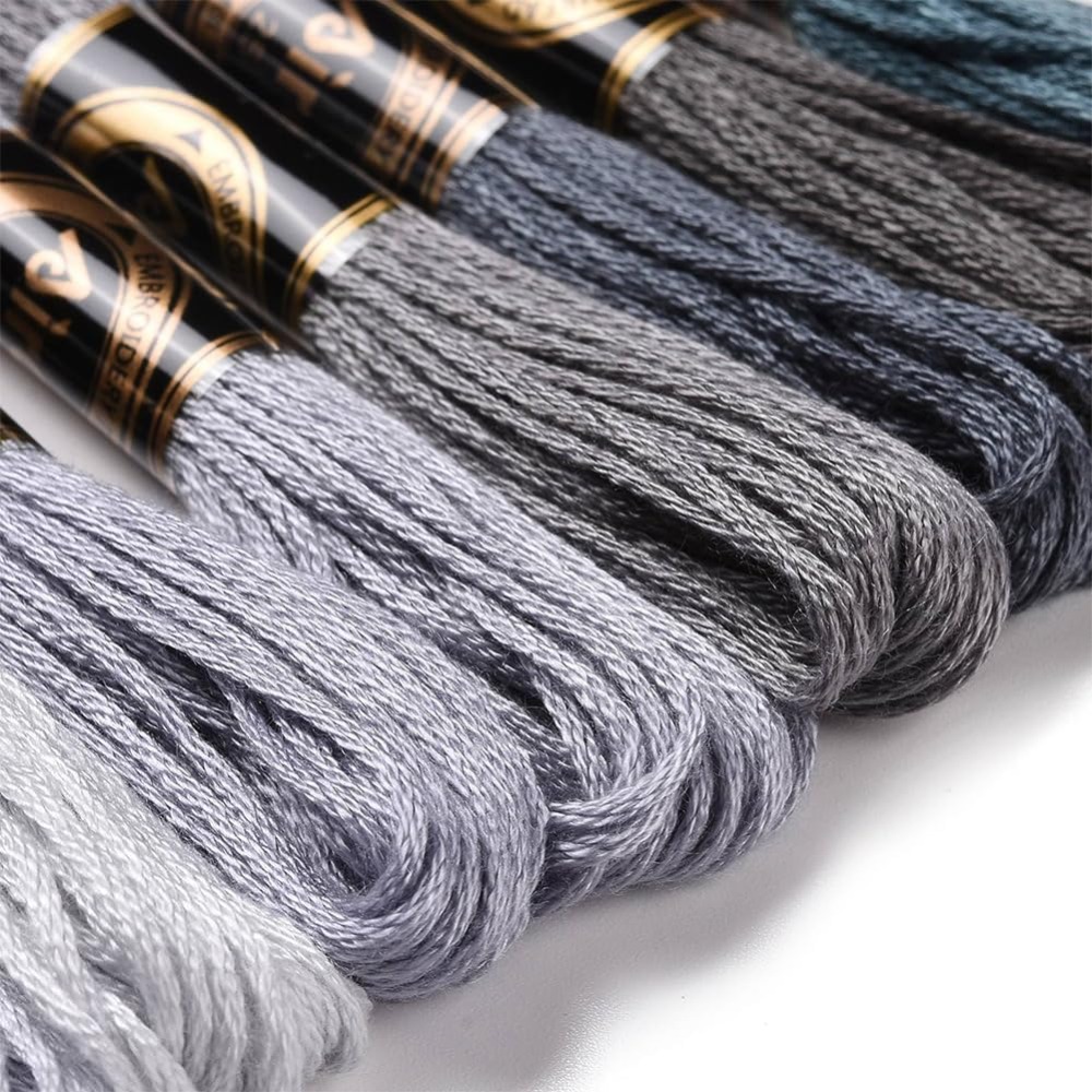 8 Stränge, 70 Yards, graue Fre – Embroidery Stitches Bewertung und Preis