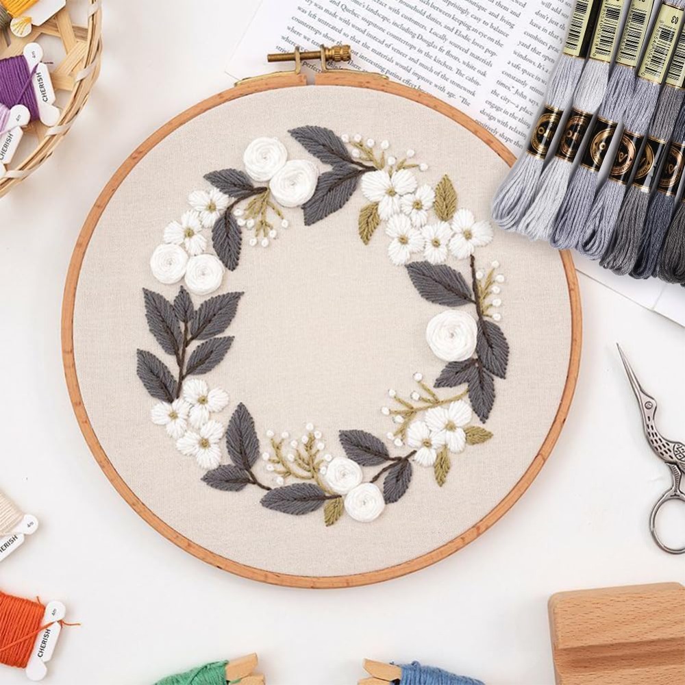 8 Stränge, 70 Yards, graue Fre – Embroidery Stitches Bewertung und Preis