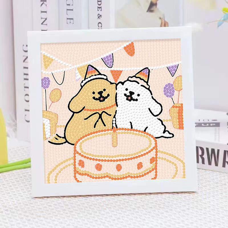 Cartoon-Linienhund Kristall-Di – Embroidery Service Bewertung und Preis