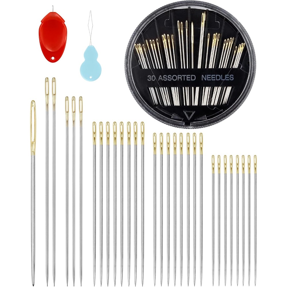 30-teiliges Stahl-Handnähnadel – Embroidery Kit Set Bewertung und Preis