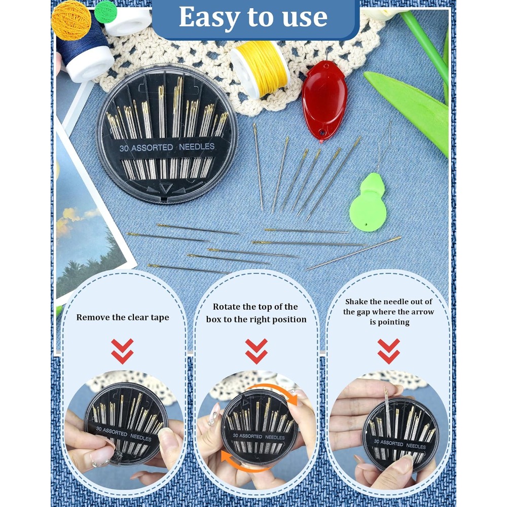 30-teiliges Stahl-Handnähnadel – Embroidery Kit Set Bewertung und Preis
