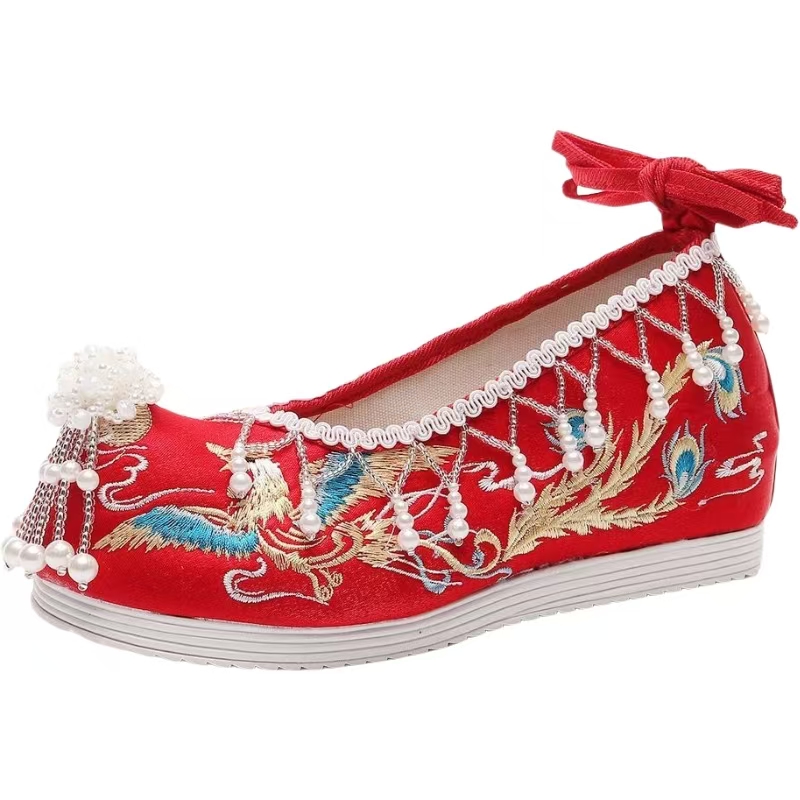 Frauen Neue Rote Gestickte Hoc – Embroidery Red Bewertung und Preis