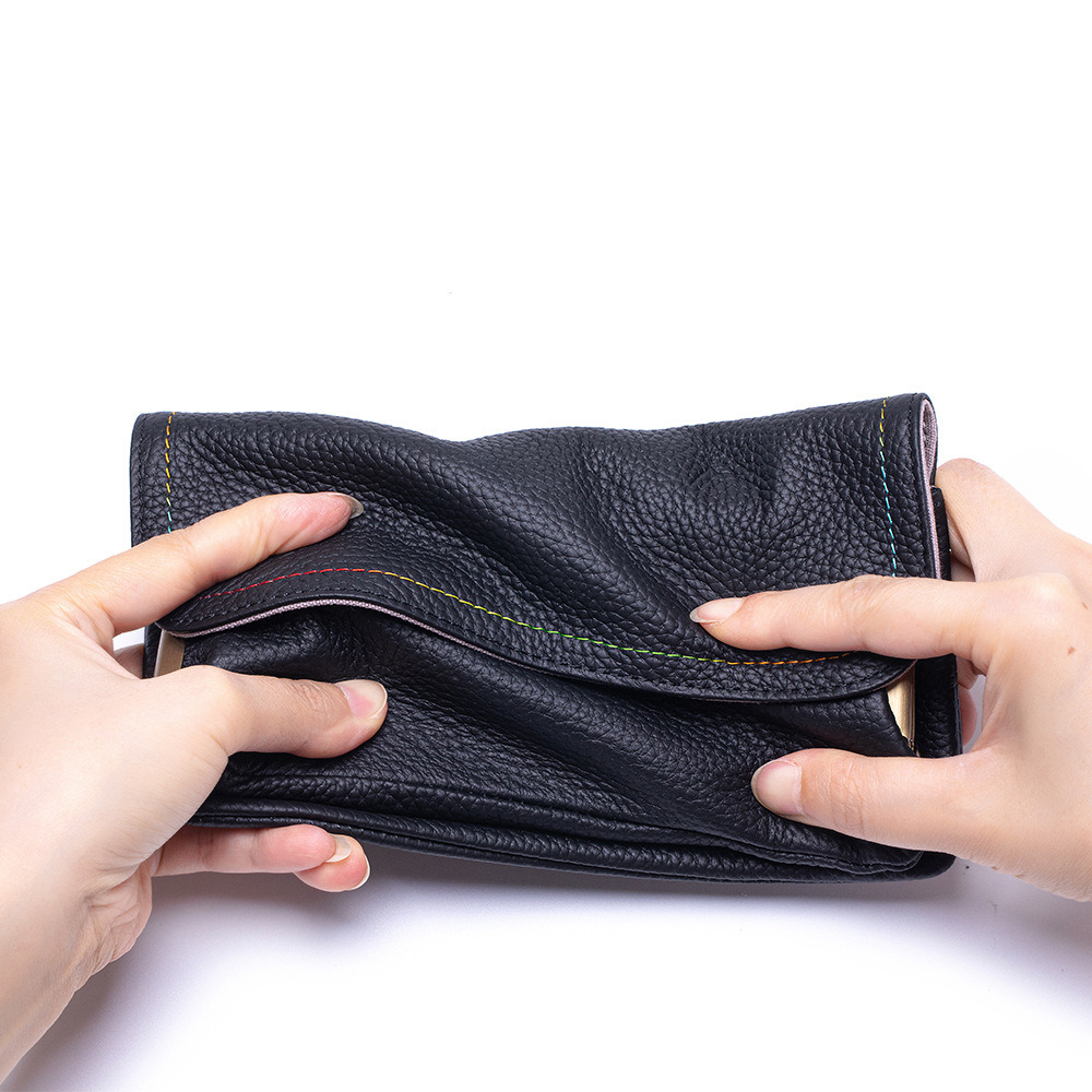 Echte Leder-Schultertasche mit – Embroidery Wallet Bewertung und Preis