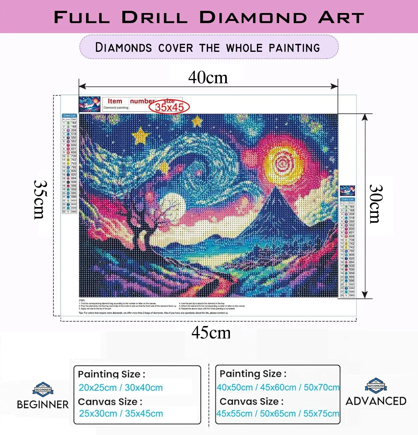1 Stück rahmenloses Kreuzstich – Embroidery Pattern Bewertung und Preis