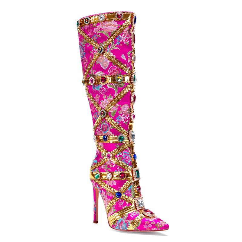 Mehrfarbige Edelstein-Stiefel  – Embroidery Stitches Bewertung und Preis