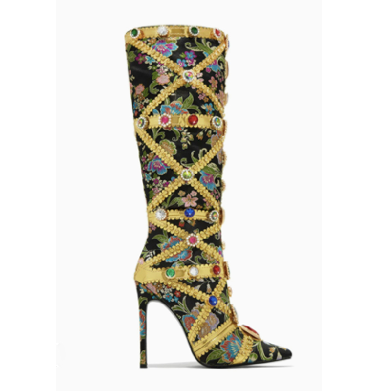 Mehrfarbige Edelstein-Stiefel  – Embroidery Stitches Bewertung und Preis