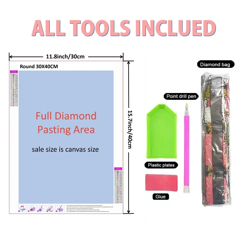 Rahmenloses 5D DIY Diamantmale – Embroidery Pattern Bewertung und Preis