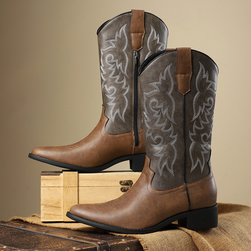NEUE Herren Hohe Stiefel mit S – Embroidery Stitches Bewertung und Preis