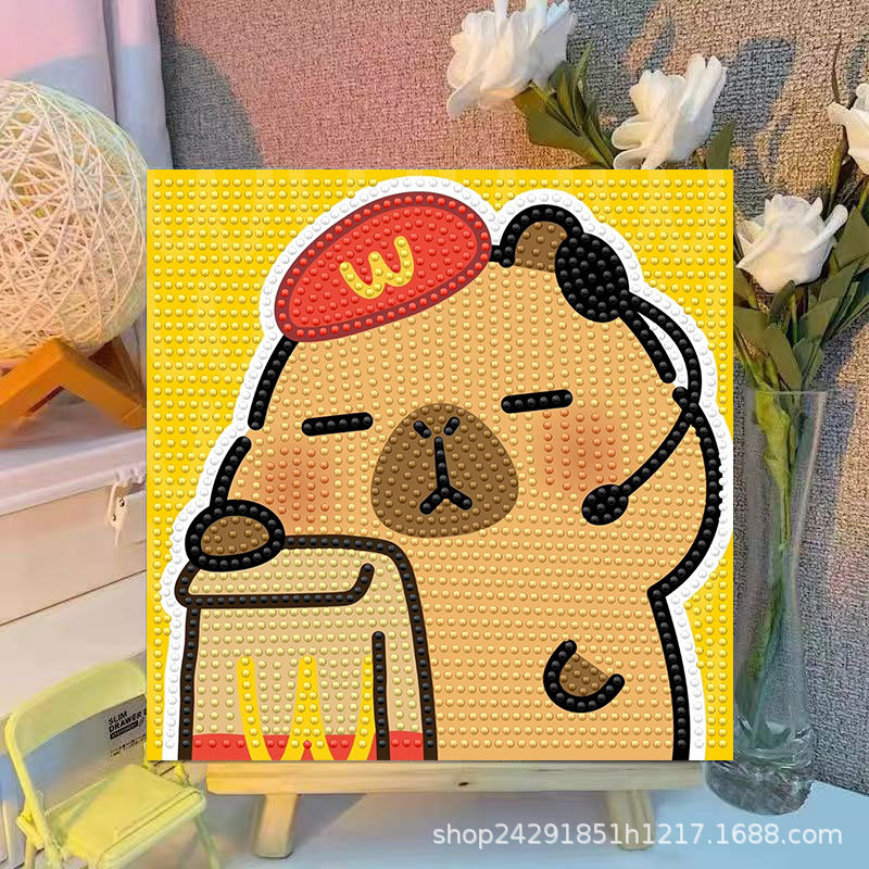 Cartoon Capibala Kristall-Diam – Embroidery Service Bewertung und Preis