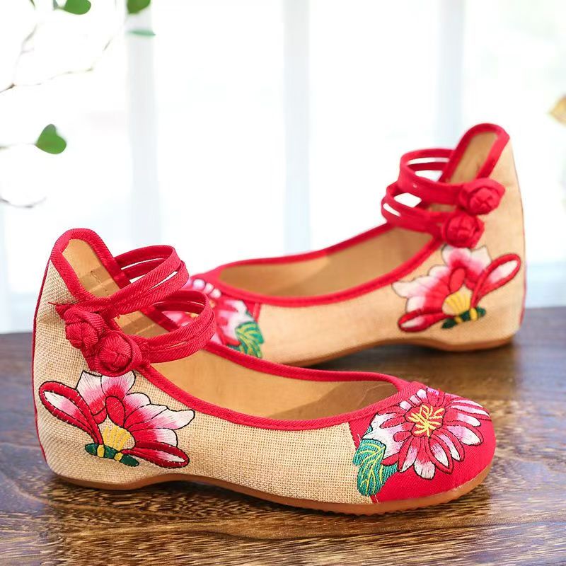 Damen Keilabsatz-Schuhe mit St – Embroidery Skirt Bewertung und Preis