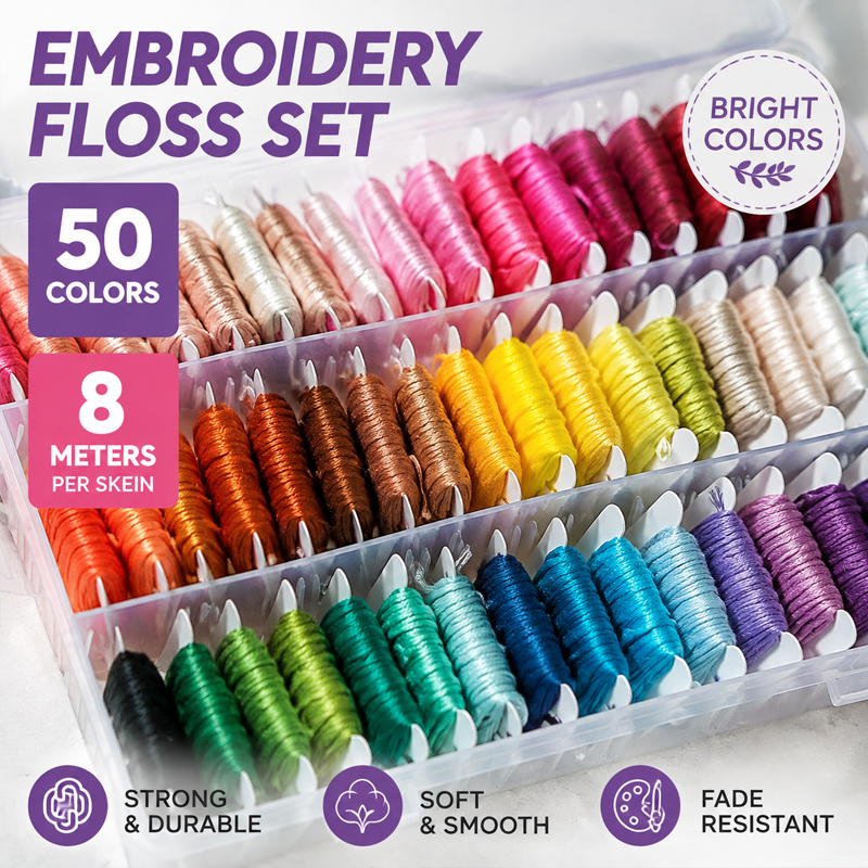 100% Baumwolle Stickgarn-Set m – Embroidery Stitches Bewertung und Preis