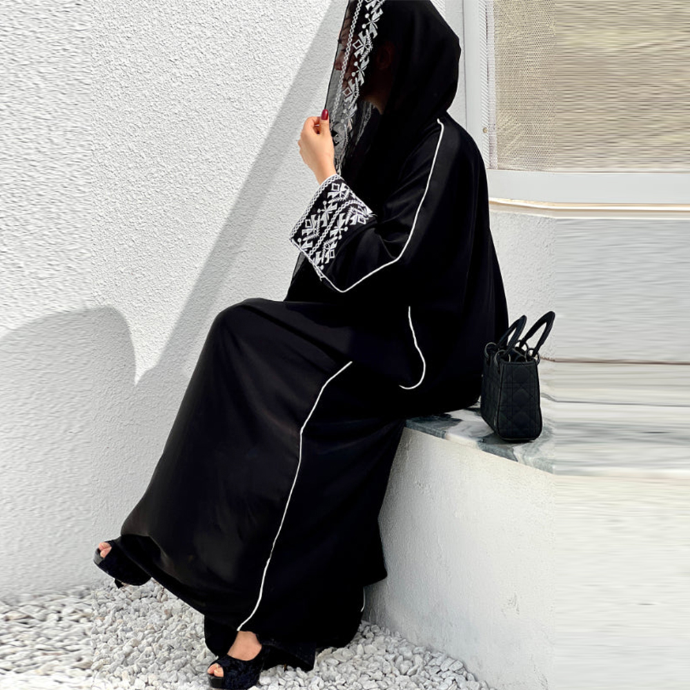 Mode Klassische Gestickte Abay – Embroidery Hijab Bewertung und Preis